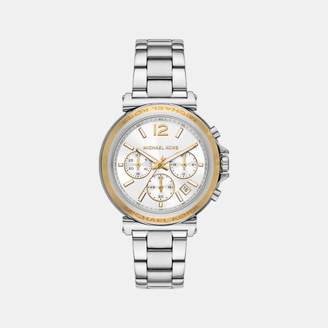 Michael Kors Runway MK7495 Silver-Tone Chronograph Women&