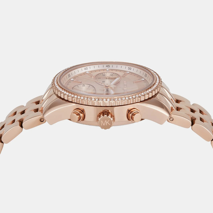 Michael Kors Runway MK7531 Gold-Tone Baguette Bezel Women&