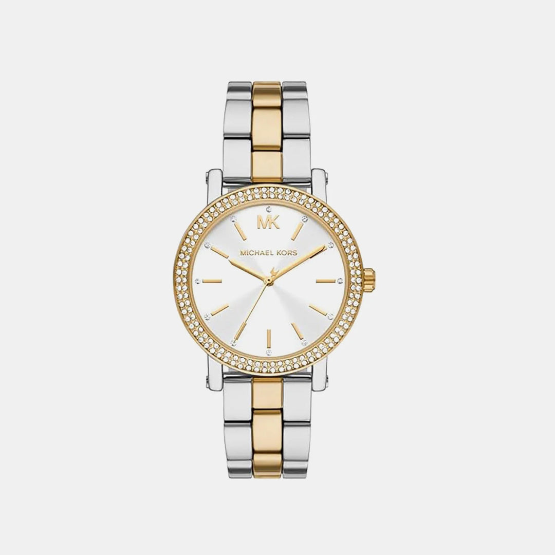 Michael Kors Corey MK7550 Gold-Tone Pavé Bezel Women&