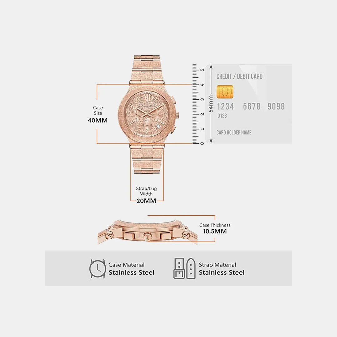 Michael Kors Billie MK7557 Pavé Gold-Tone Stainless Steel Women&