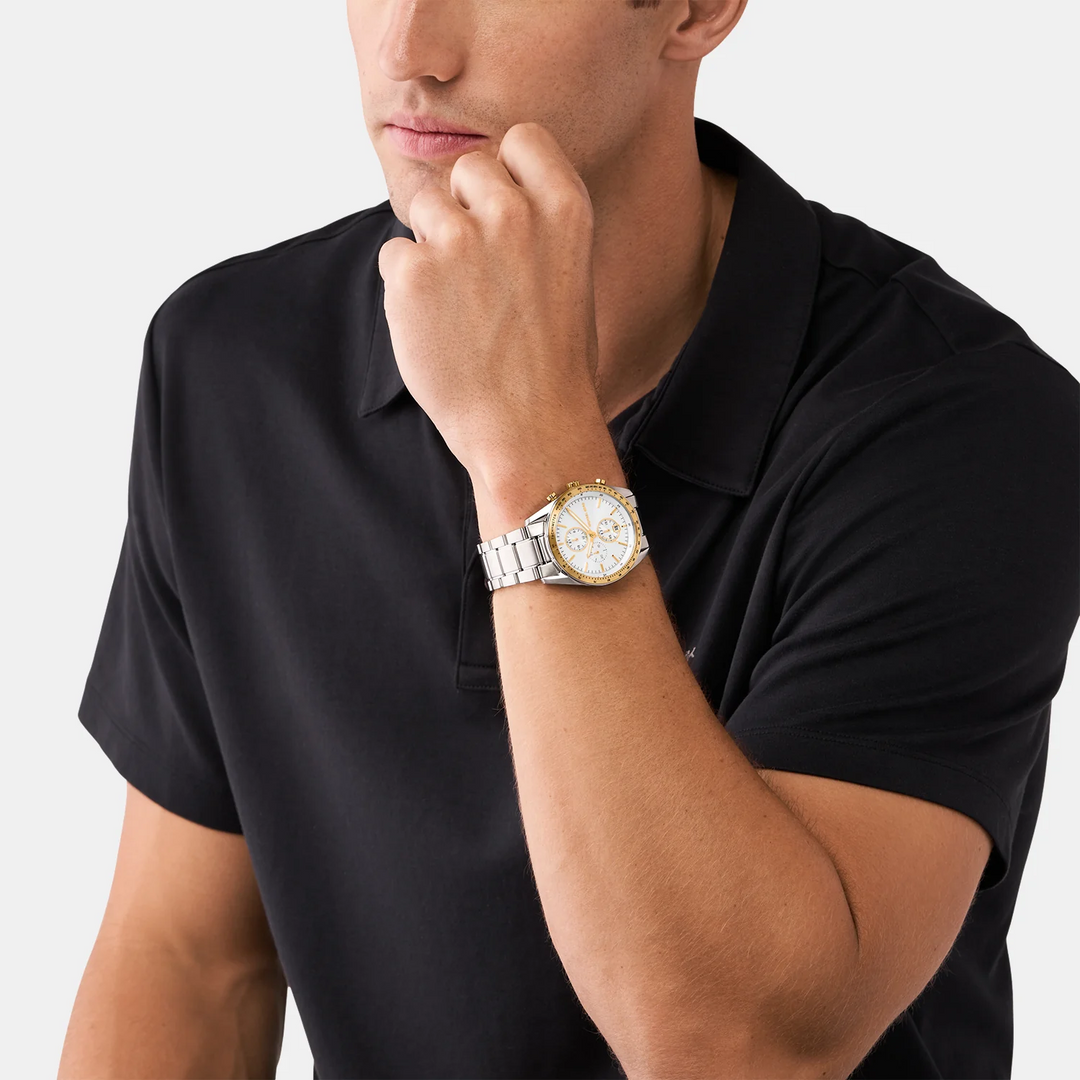 Michael Kors MK9112 Automatic Skeleton Dial Gold-Tone Men&