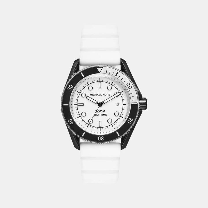 Michael Kors Maritime MK9159 Silver Dial Brown Leather Men&