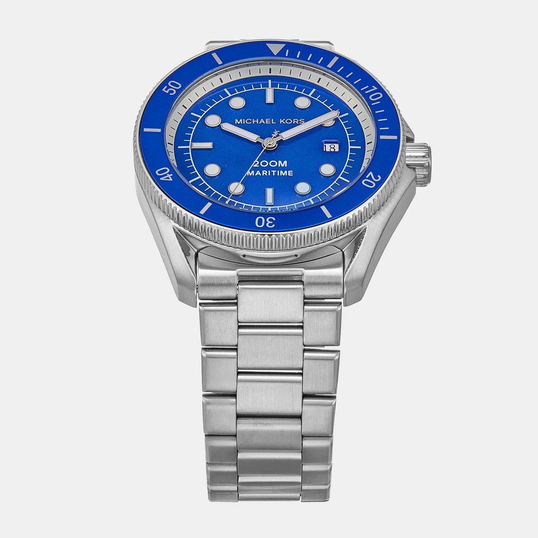Michael Kors Maritime MK9160 Blue Dial Brown Leather Men&