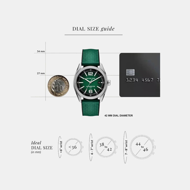 Michael Kors Lexington MK9173 Green Dial Gold-Tone Men&