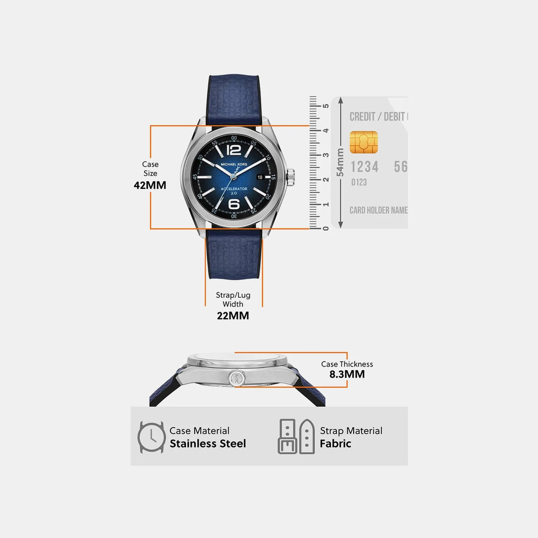 Michael Kors Lexington MK9174 Blue Dial Gold-Tone Men&