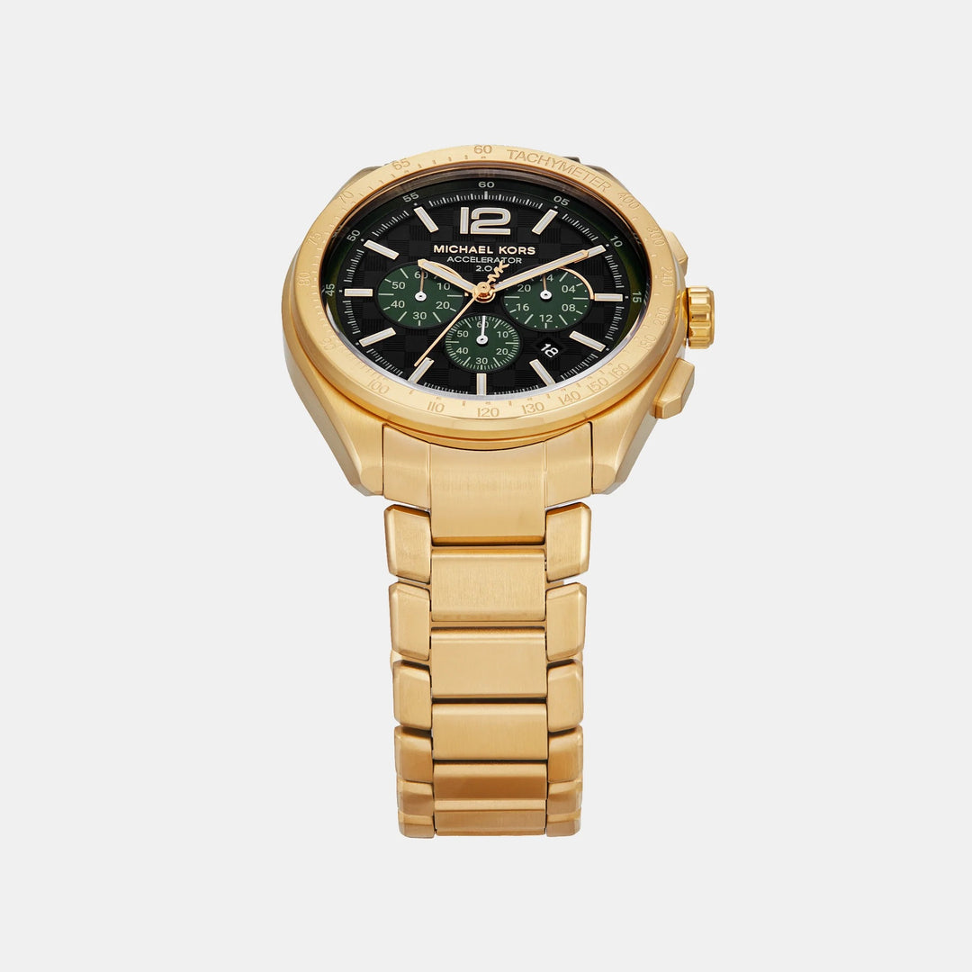 Michael Kors Accelerator MK9177 Blue Dial Two-Tone Men&