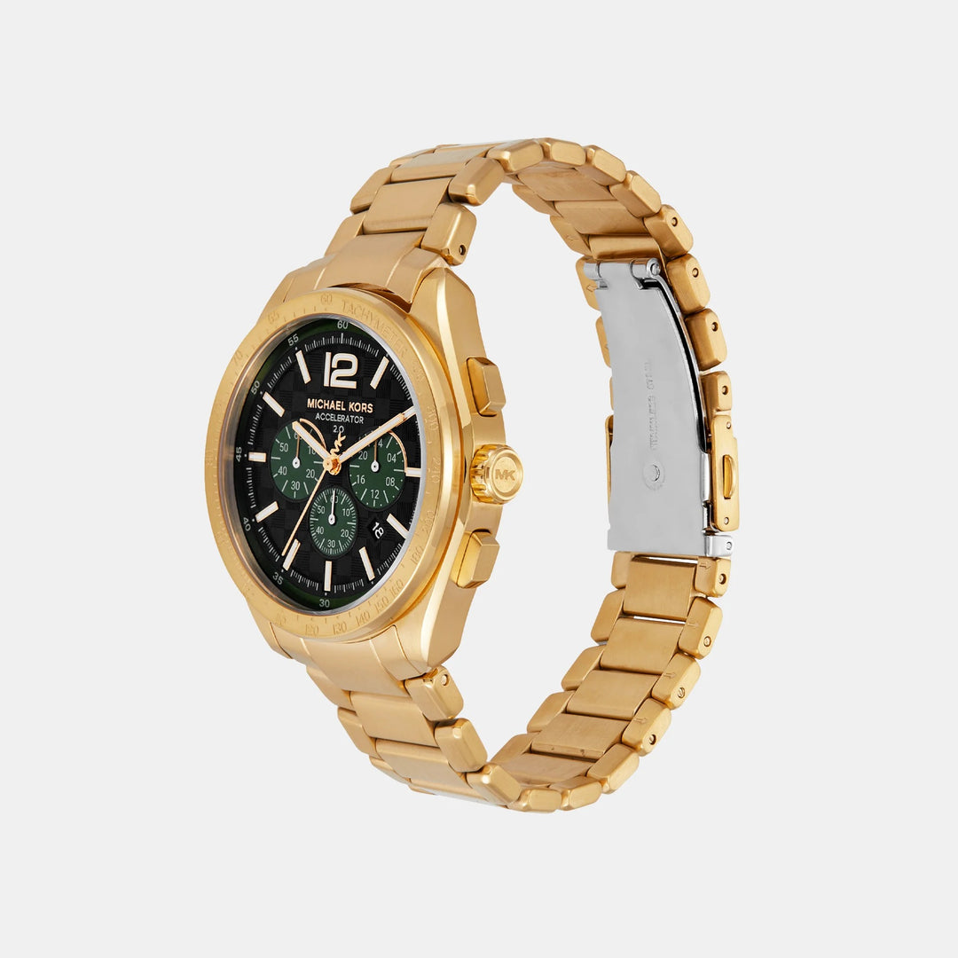 Michael Kors Accelerator MK9177 Blue Dial Two-Tone Men&