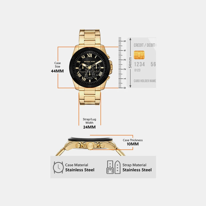 Michael Kors Lexington MK9184 Black Dial Black Stainless Steel Men&