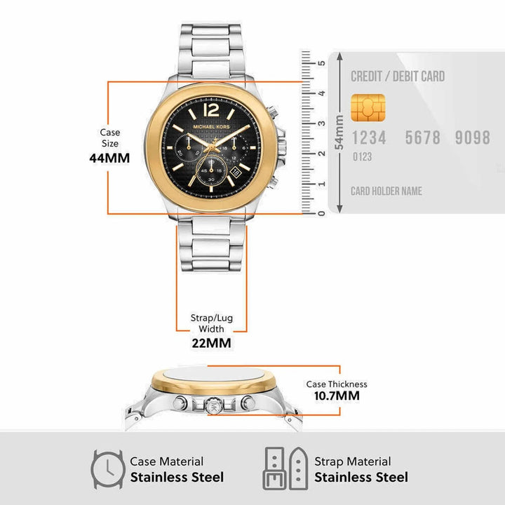 Michael Kors Sage MK9212 Blue Dial Brown Leather Men&