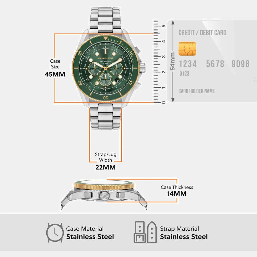 Michael Kors Maritime MK9215 Green Dial Men&