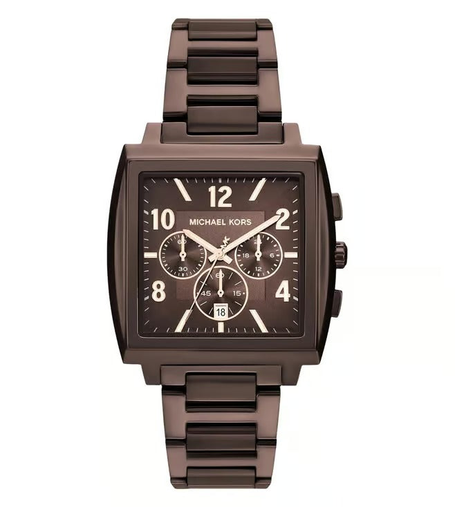 Michael Kors Rhys Quartz Brown Dial Analog Stainless Steel Steel Men&
