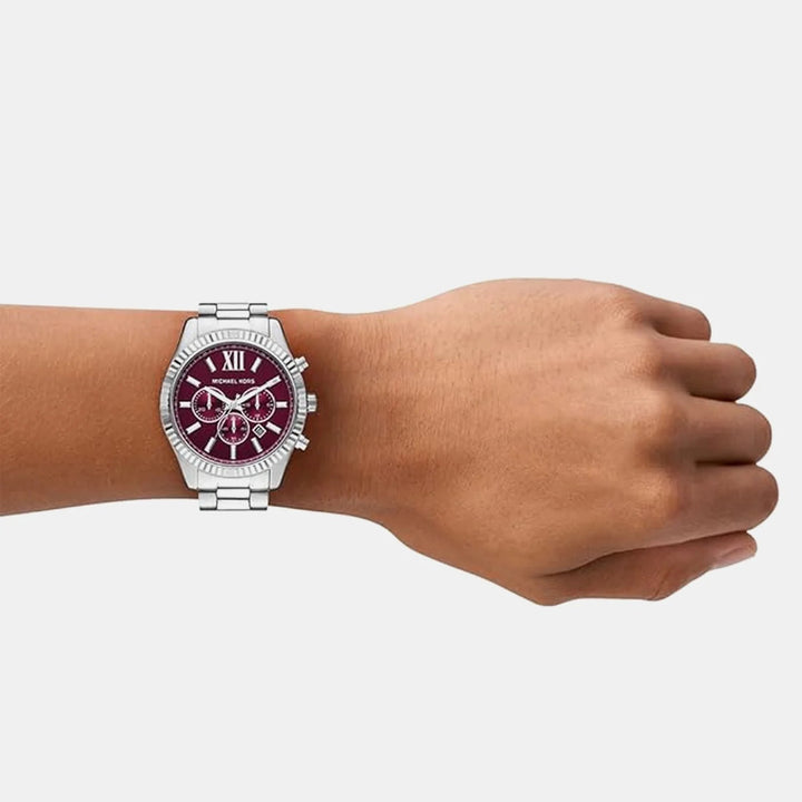 Michael Kors MK9242 Lexington Quartz Red Dial Chronograph Steel Men&