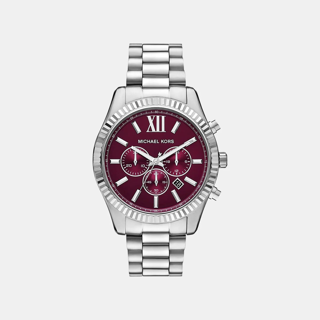 Michael Kors MK9242 Lexington Quartz Red Dial Chronograph Steel Men&