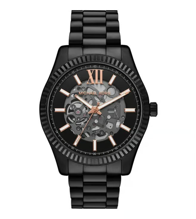 Michael Kors Lexington MK9244 Automatic Black Dial Analog Stainless Steel Men&