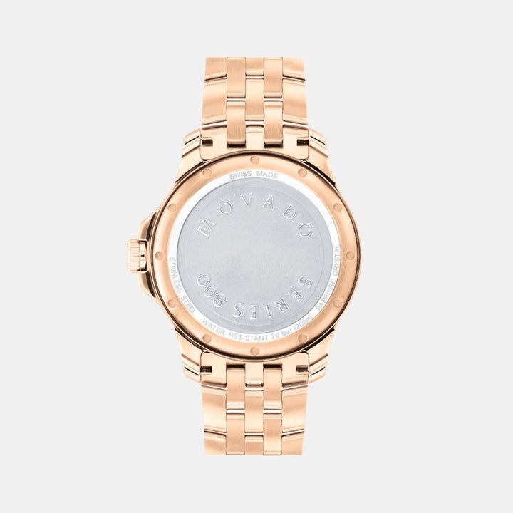 Movado Series 800 2600185 Men’s Green Dial Rose Gold-Tone PVD Stainless Steel Bracelet Quartz Date Watch - 2600185