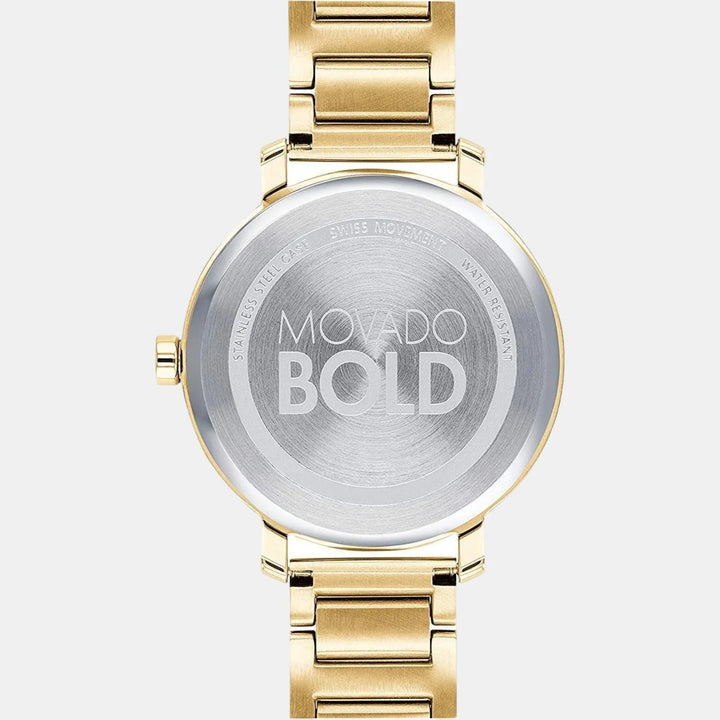 Movado Bold Shimmer 3600649 Women’s Gold Dial Gold Stainless Steel Bracelet Quartz Watch - 3600649