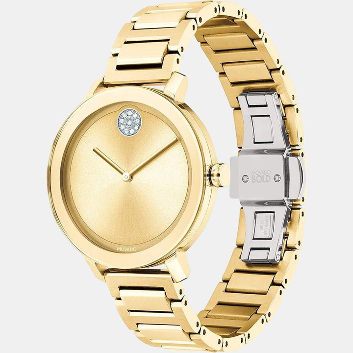 Movado Bold Shimmer 3600649 Women’s Gold Dial Gold Stainless Steel Bracelet Quartz Watch - 3600649