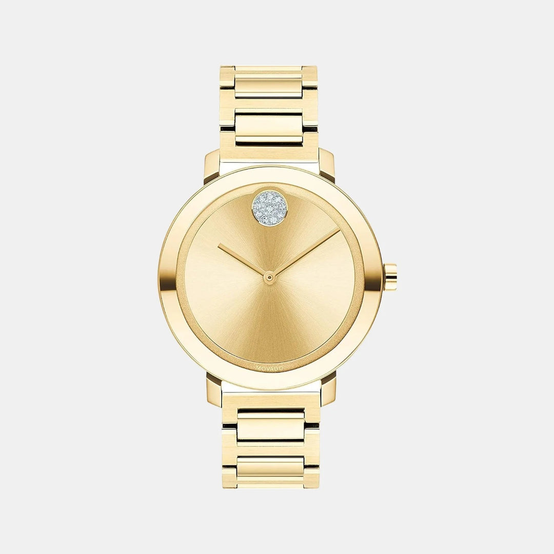 Movado Bold Shimmer 3600649 Women’s Gold Dial Gold Stainless Steel Bracelet Quartz Watch - 3600649