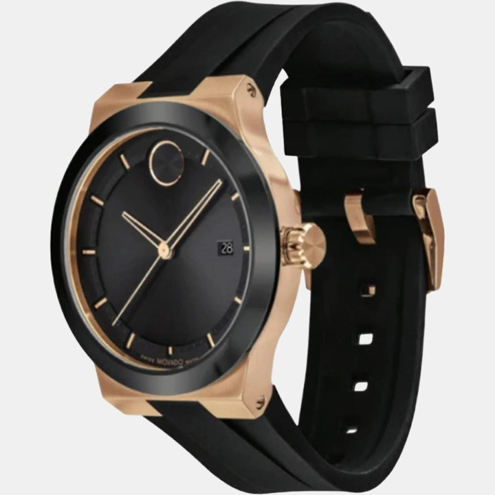 Movado Bold Fusion 3600851 Men’s Black Dial Black Silicone Strap Quartz Watch - 3600851