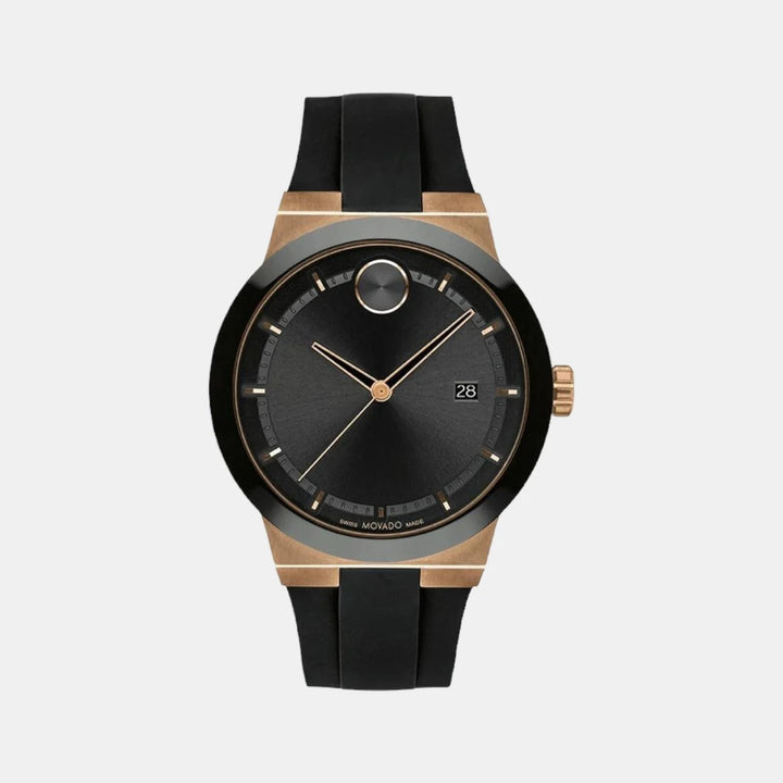Movado Bold Fusion 3600851 Men’s Black Dial Black Silicone Strap Quartz Watch - 3600851
