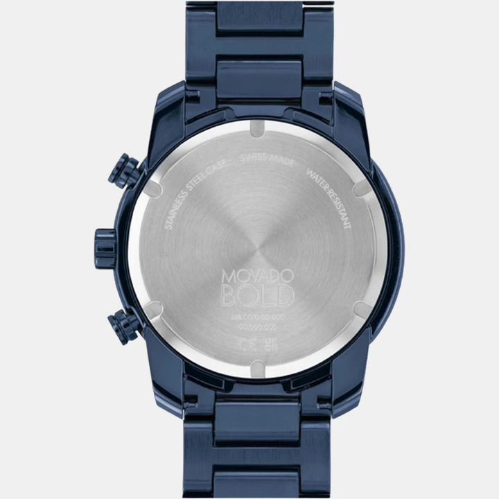 Movado Bold Verso 3600868 Men’s Blue Dial Blue Stainless Steel Bracelet Quartz Chronograph Watch - 3600868
