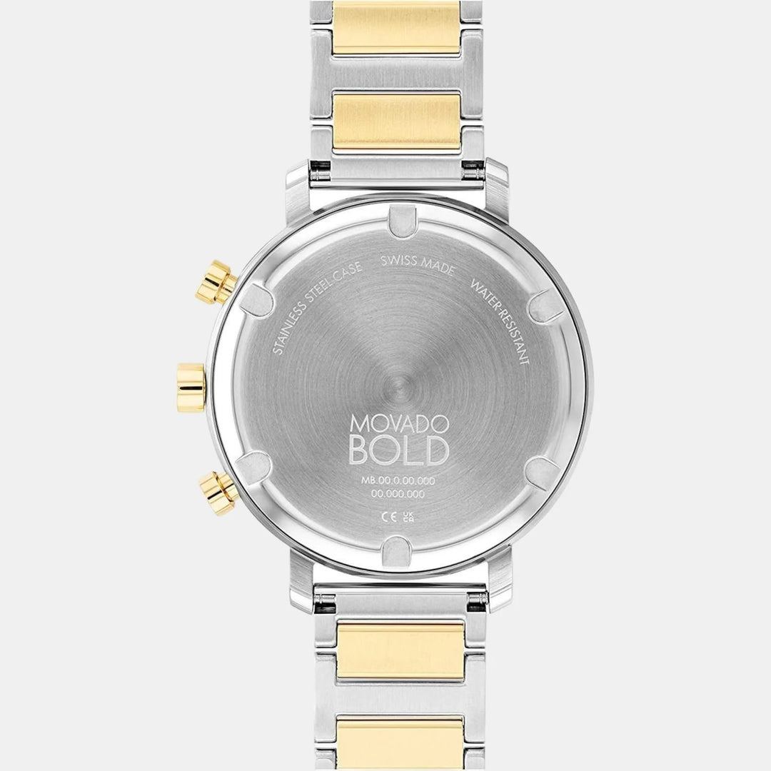 Movado Bold Evolution 3600885 Women’s Silver Dial Two-Tone Stainless Steel Bracelet Quartz Chronograph Watch - 3600885