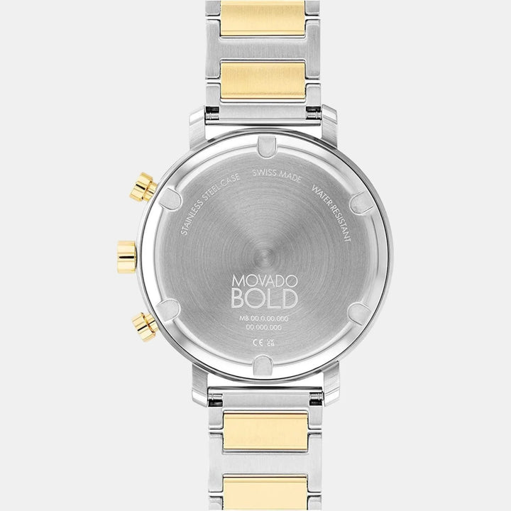 Movado Bold Evolution 3600885 Women’s Silver Dial Two-Tone Stainless Steel Bracelet Quartz Chronograph Watch - 3600885
