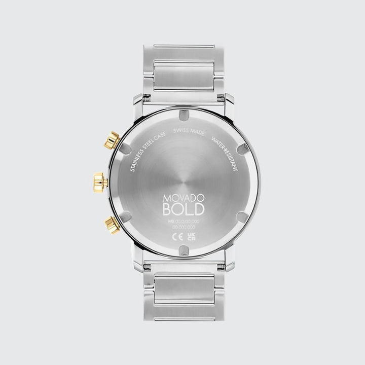 Movado Bold Evolution 3600888 Men’s Silver Dial Stainless Steel Bracelet Quartz Chronograph Watch - 3600888