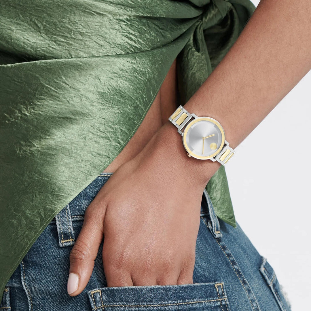 Movado Bold Evolution 2.0 3601105 Women’s Silver Dial Two-Tone Stainless Steel Bracelet Quartz Watch - 3601105