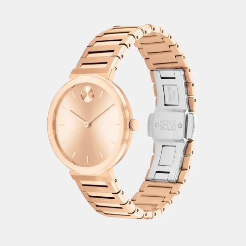 Movado Bold Horizon 3601147 Women’s Rose Gold Dial Rose Gold Stainless Steel Bracelet Quartz Watch - 3601147