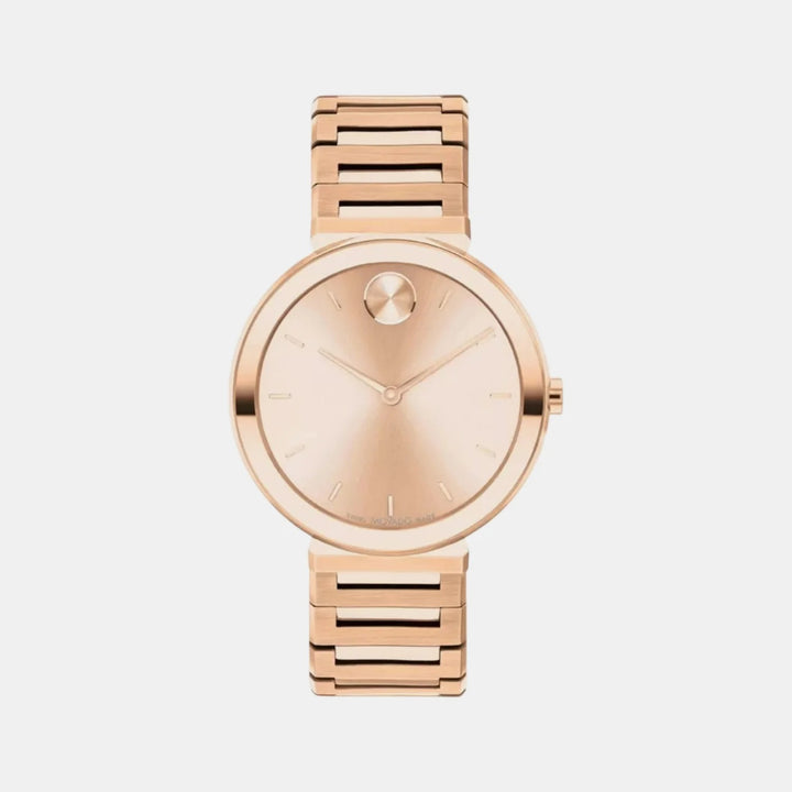 Movado Bold Horizon 3601147 Women’s Rose Gold Dial Rose Gold Stainless Steel Bracelet Quartz Watch - 3601147