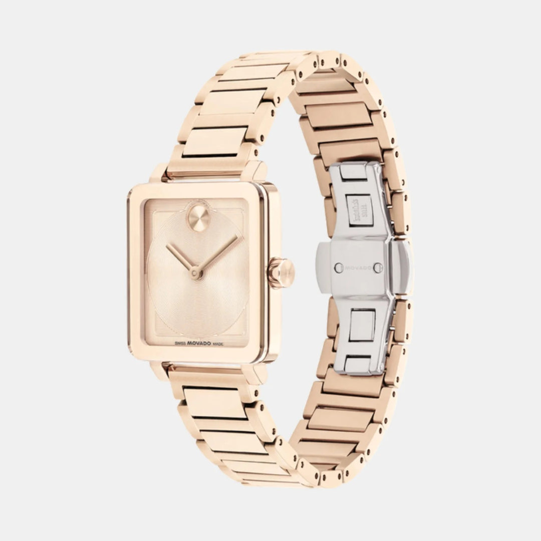 Movado Bold Evolution 2.0 3601163 Women’s Rose Gold Square Dial Rose Gold Stainless Steel Bracelet Quartz Watch - 3601163
