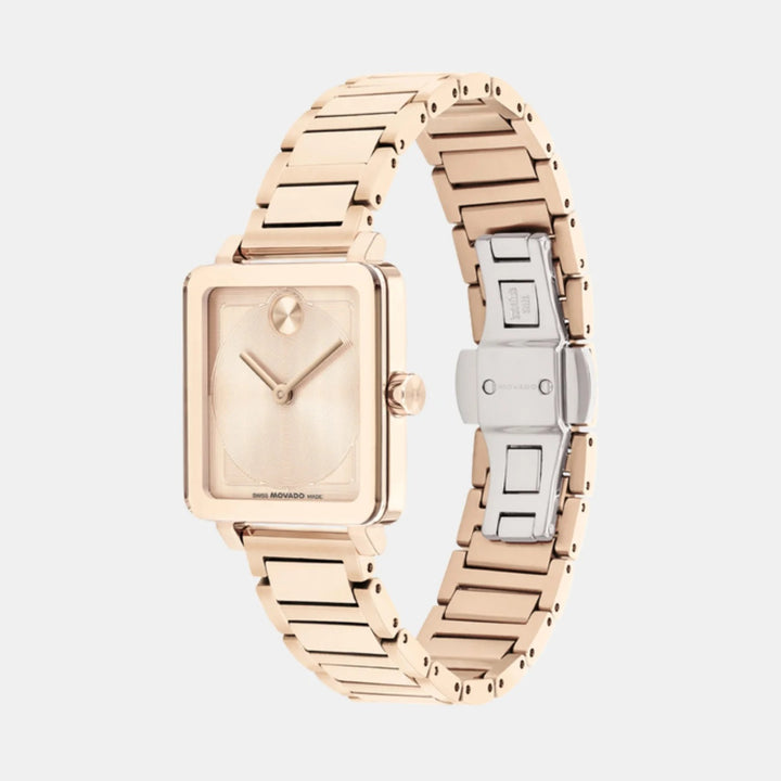 Movado Bold Evolution 2.0 3601163 Women’s Rose Gold Square Dial Rose Gold Stainless Steel Bracelet Quartz Watch - 3601163