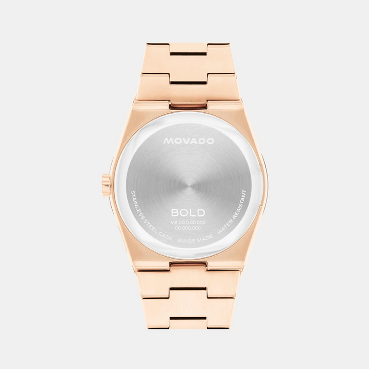 Movado Bold Quest 3601188 Women’s White Dial Rose Gold Stainless Steel Bracelet Quartz Watch - 3601188