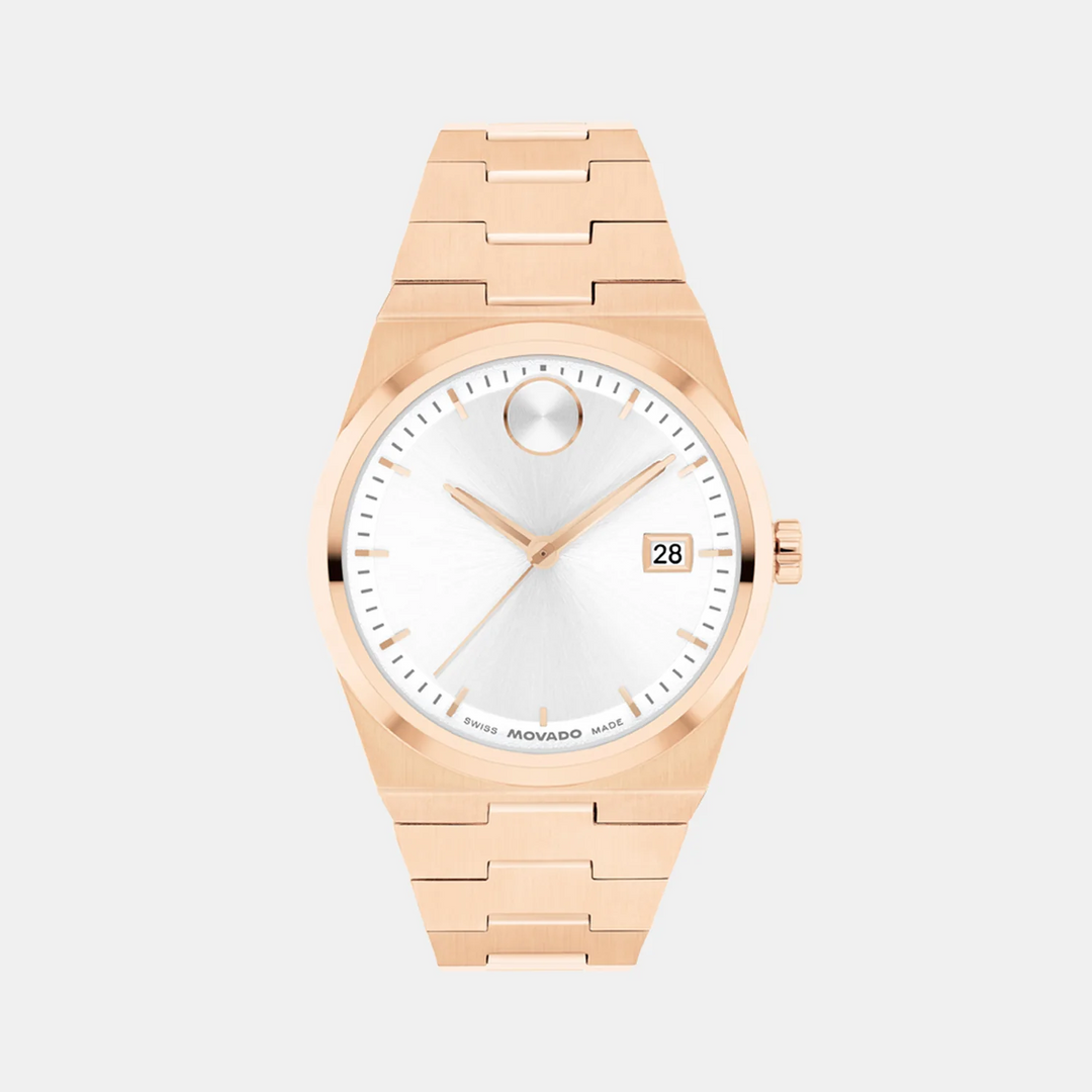 Movado Bold Quest 3601188 Women’s White Dial Rose Gold Stainless Steel Bracelet Quartz Watch - 3601188