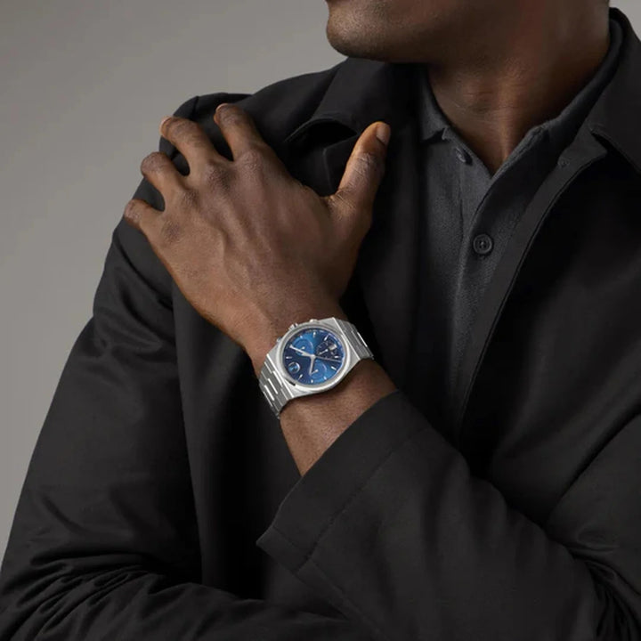 Movado Bold 3601199 Men’s Blue Dial Stainless Steel Bracelet Quartz Chronograph Watch - 3601199