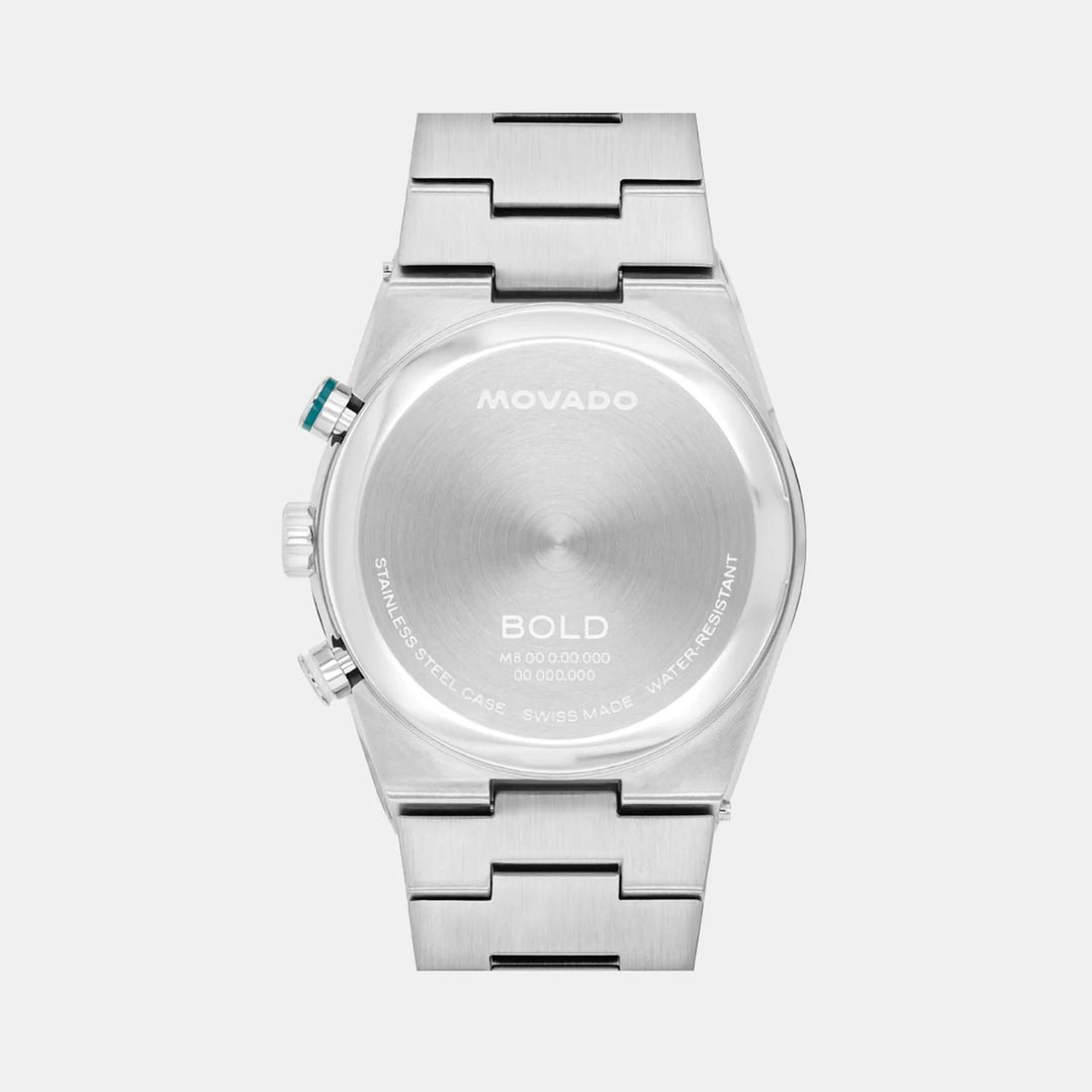 Movado Bold Quest 3601200 Men’s Green Dial Stainless Steel Bracelet Quartz Chronograph Watch - 3601200