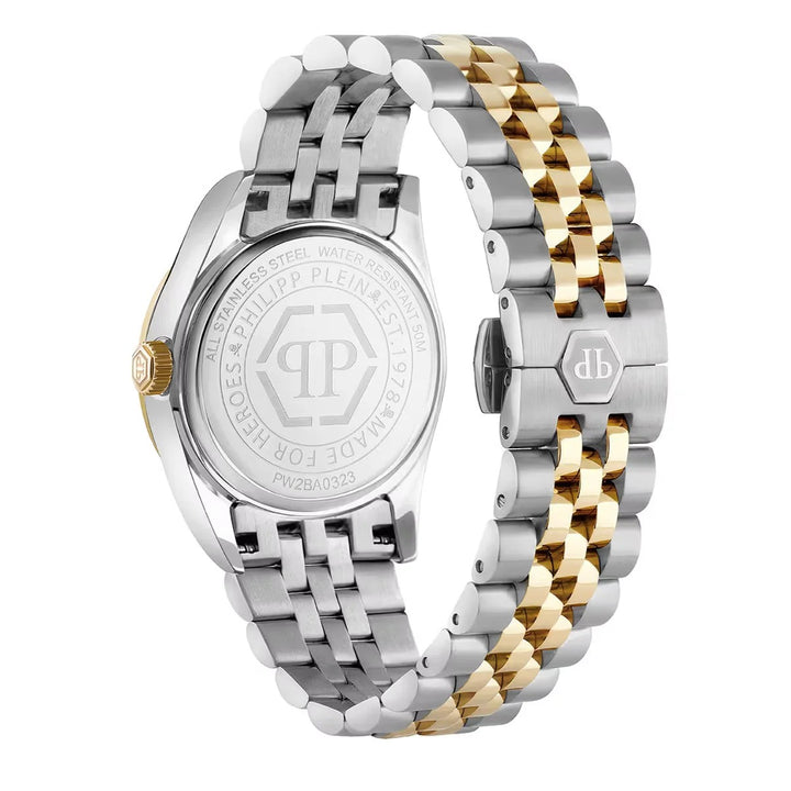 Philipp Plein Street Couture Women 38mm Quartz Silver Dial Two-Tone Gold Silver Stainless Steel Watch PW2BA0323