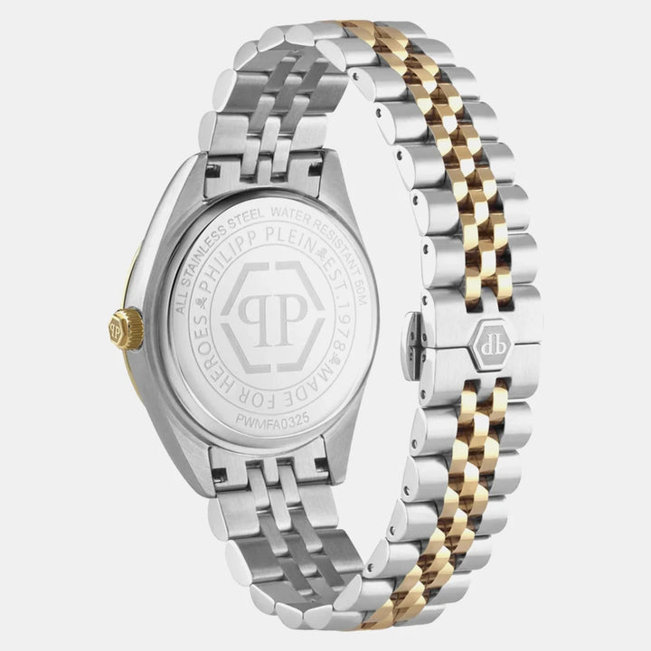 Philipp Plein MFA-NEW SUPERLATIVE Men 40mm Quartz Green Dial Two-Tone Stainless Steel Bracelet Watch PWMFA0325