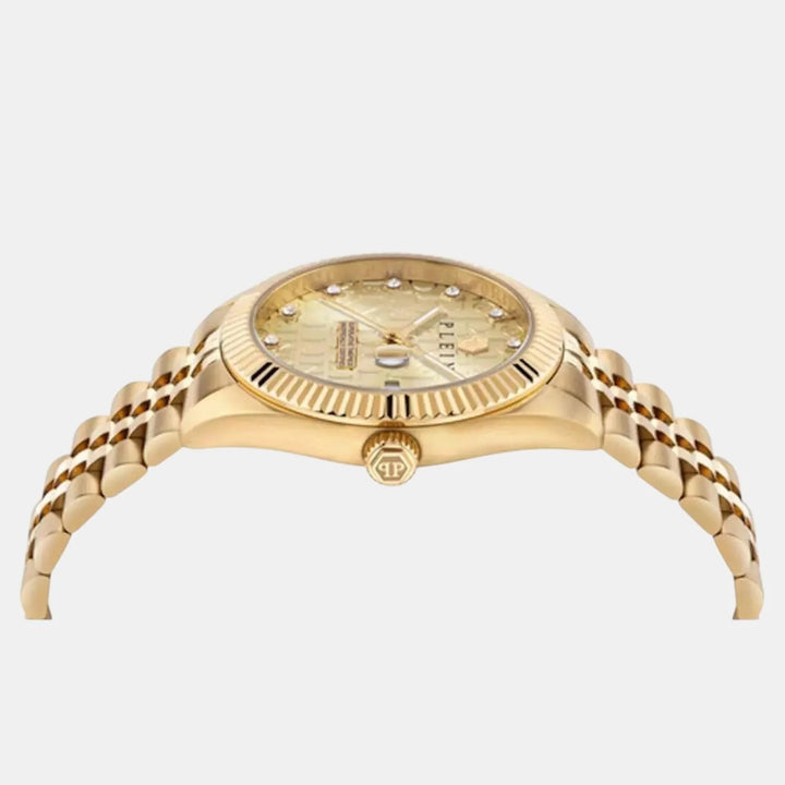 Philipp Plein MFA-NEW SUPERLATIVE Men 40mm Quartz Gold Dial Gold Stainless Steel Bracelet Watch PWMFA0525