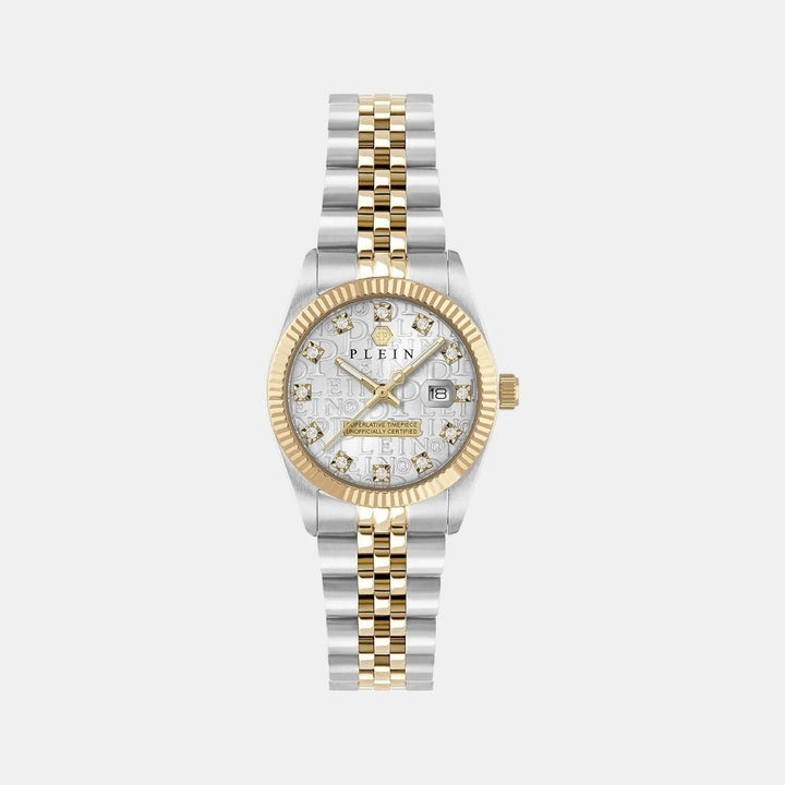 Philipp Plein Date Superlative Women 28mm Quartz Taupe Dial Multicolour Stainless Steel Bracelet Watch PWNFA0425