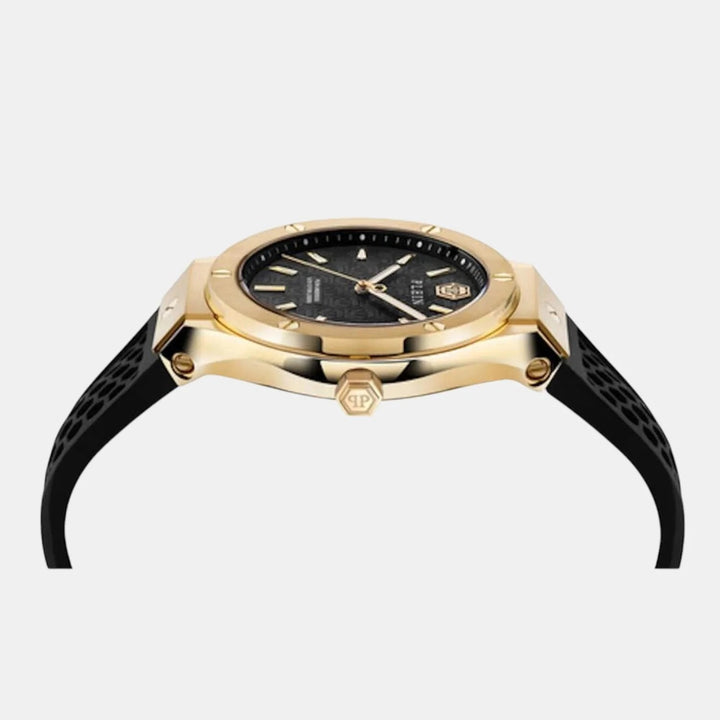 Philipp Plein Plein Underdog Men 44mm Quartz Black Dial Black Silicone Strap Watch PWUFA0225
