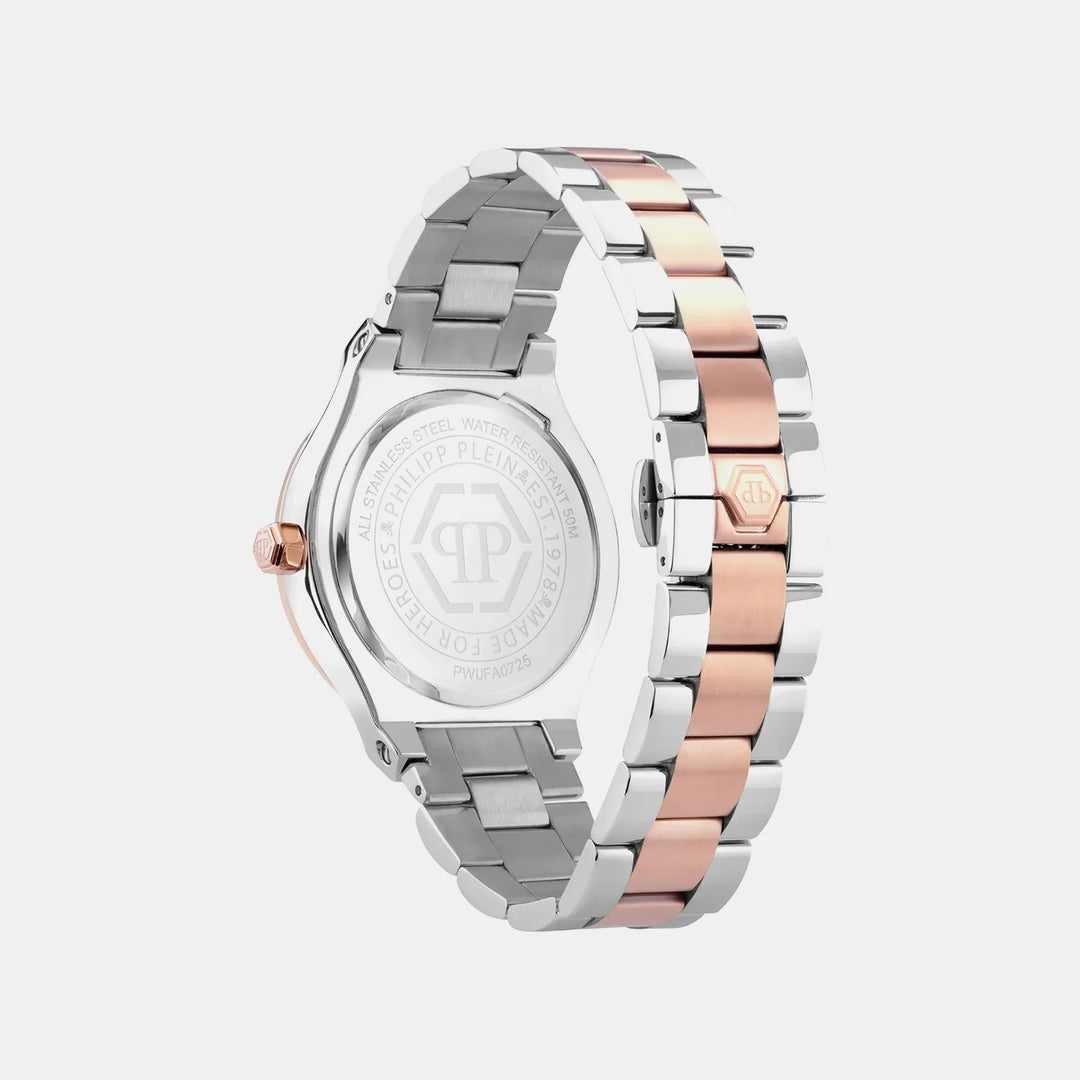 Philipp Plein Plein Underdog Men 44mm Quartz Brown Dial Two-Tone Stainless Steel Strap Watch PWUFA0725
