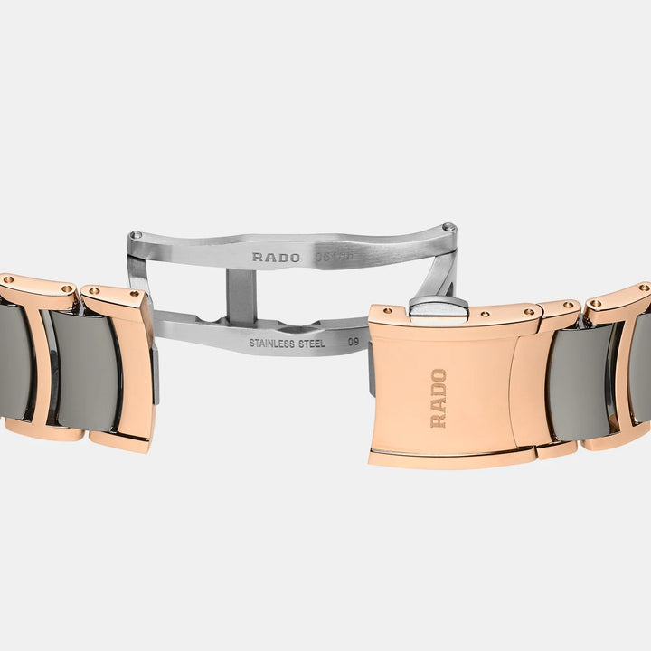 Rado Centrix Open Heart 35mm Silver MOP Diamond Dial Rose Gold Women&