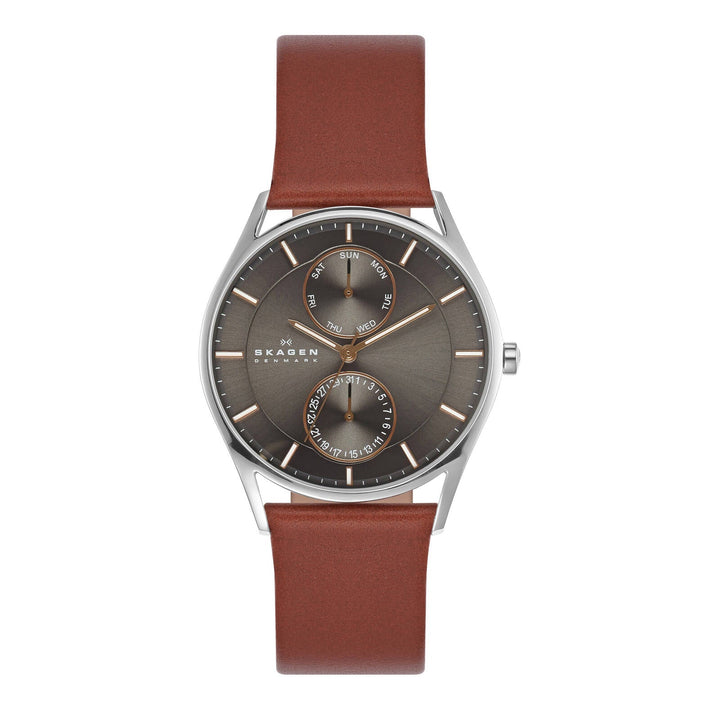 Skagen Holst SKW6086 Brown Leather Strap Men&