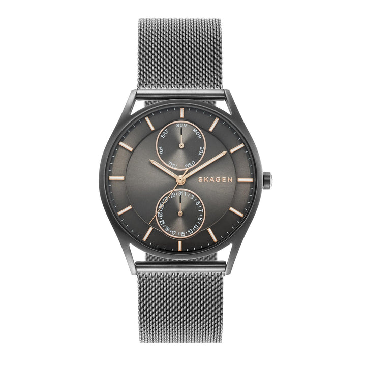 Skagen Holst SKW6180 Charcoal Steel Mesh Multifunction Men&