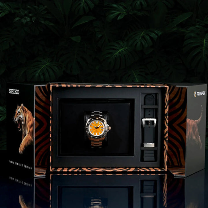 Seiko Prospex India Limited Edition 43.8mm Amber Dial Steel Bracelet Men&