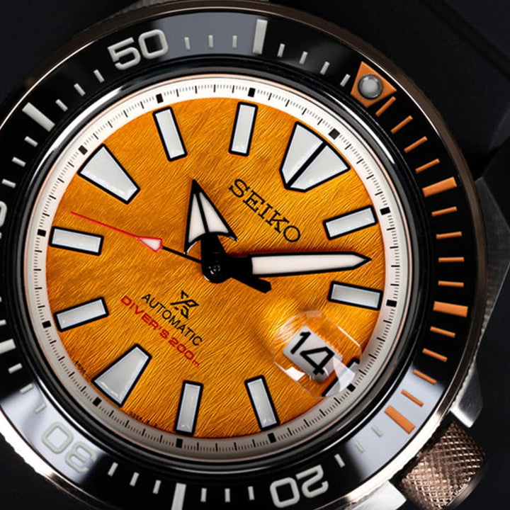 Seiko Prospex India Limited Edition 43.8mm Amber Dial Steel Bracelet Men&