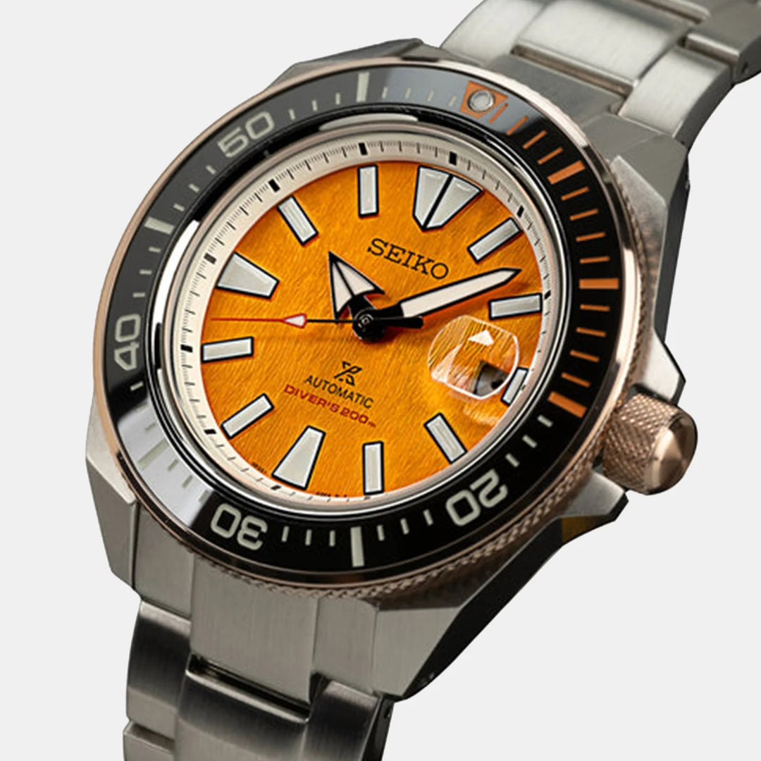 Seiko Prospex India Limited Edition 43.8mm Amber Dial Steel Bracelet Men&