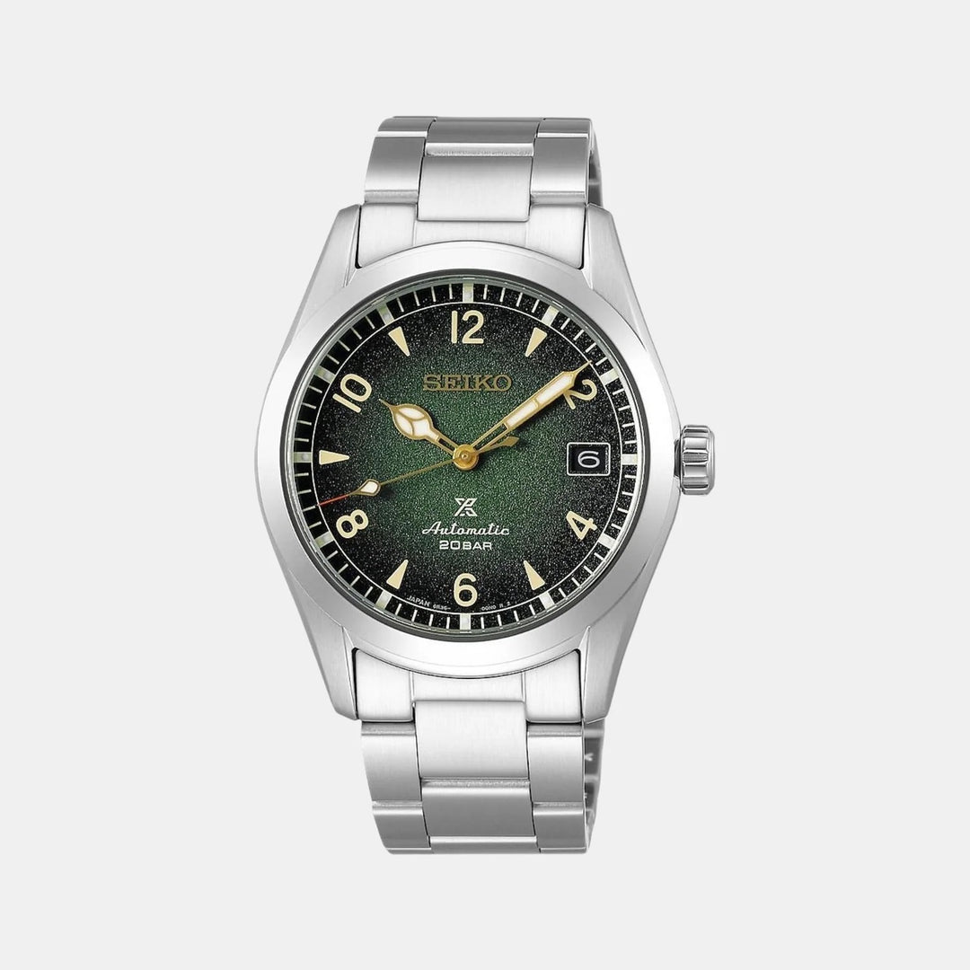 SEIKO PROSPEX ALPINIST AUTOMATIC WATCH – 38MM GREEN DIAL LEATHER STRAP
